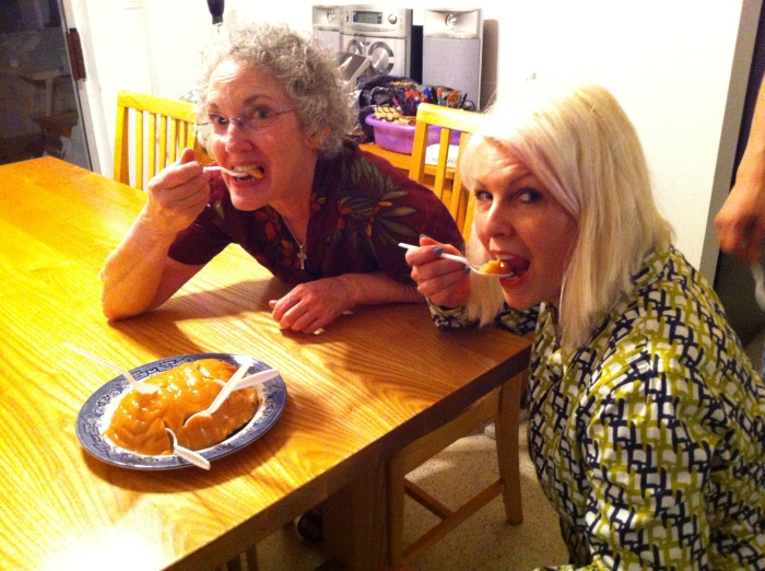 Susan eating brains with Sally.